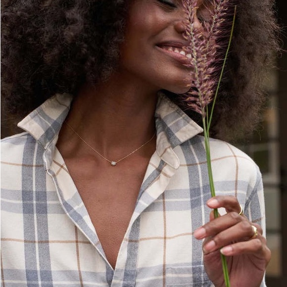 Frank & Eileen Plaid Button Down Shirt - Cream and Gray - Picture 3 of 6